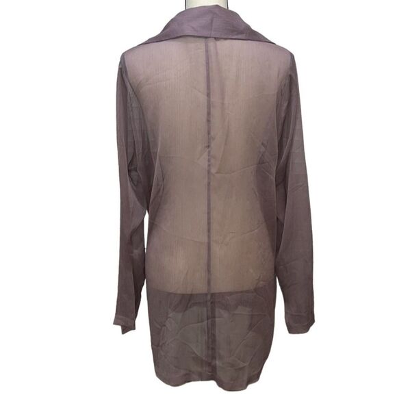 FTF Sheer Button-Down Shirt - Picture 9 of 13
